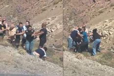 La pelea en el paso internacional. Foto: Captura