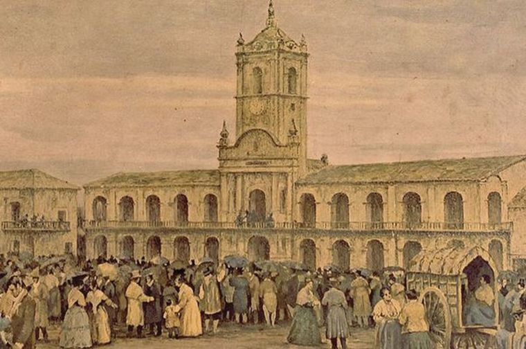 El Cabildo en 1810. Foto: Archivo MDZ.