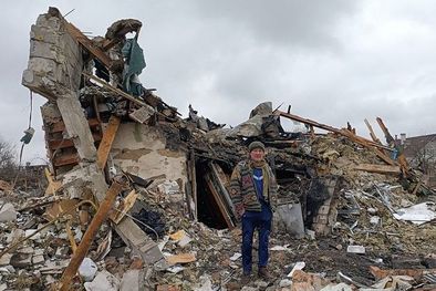 MDZol | Los intensos bombardeos diarios han dejado sin hogar a muchos de los residentes de Zhitómir. Foto: GETTY IMAGES