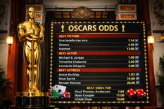 Las casas de apuestas mostraron quiénes son los favoritos para los Premios Oscar 2026.