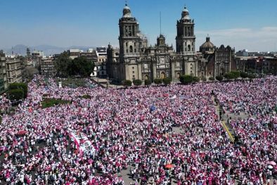 MDZol | Las movilizaciones se produjeron en más de 25 estados del país, aunque ninguna tan numerosa como la de la capital mexicana. Foto: Getty Images