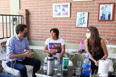 Eduardo Wado De Pedro junto a Milagro Sala y la ministra Gómez Alcorta. Foto: Twitter Wado De Pedro