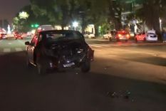Así quedó uno de los autos involucrados en el choque en Palermo.