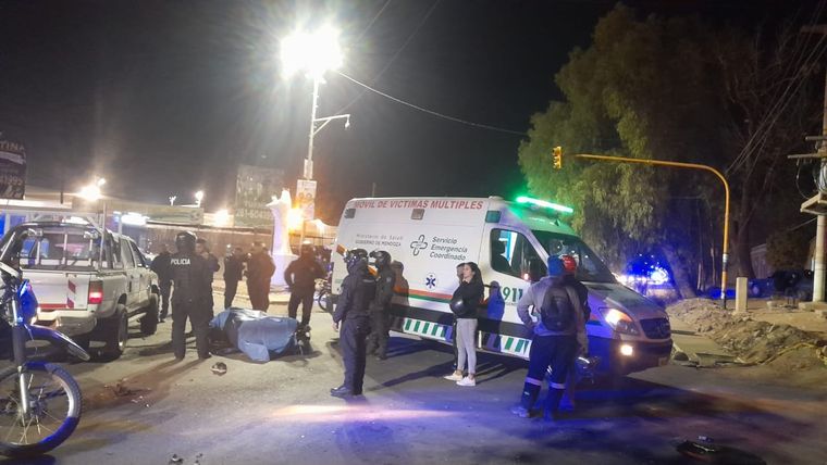 La escena tras el accidente fatal Foto: Gentileza