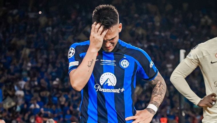 La tristeza de Lautaro. Foto: @sudanalytics_