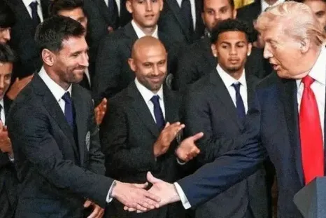 Lionel Messi y Donald Trump. Lionel Messi y Donald Trump.