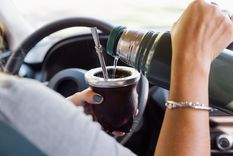 En Argentina, es costumbre tomar mates al viajar en auto Foto: Shutterstock En Argentina, es costumbre tomar mates al viajar en auto Foto: Shutterstock