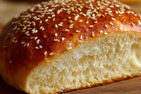 Receta de pan de hamburguesa con sésamo Receta de pan de hamburguesa con sésamo
