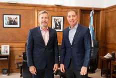 Diego Santilli recibió al gobernador Rogelio Frigerio
