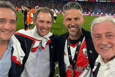 Los dirigentes de River y su saludo a Demichelis. Foto: @jorgebrito Los dirigentes de River y su saludo a Demichelis. Foto: @jorgebrito