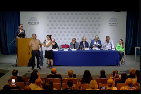 Exposición antivacunas en Diputados. Exposición antivacunas en Diputados.