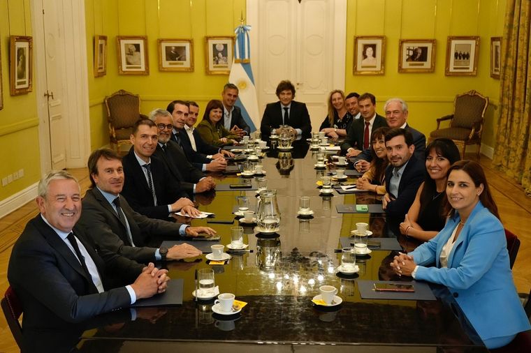 La reunión entre los radicales y Milei duró dos horas y media Foto: Gentileza