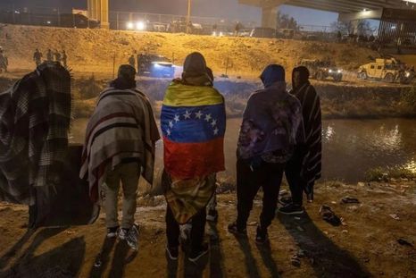 Migrantes venezolanos intentando ingresar a Estados Unidos. Foto: Archivo