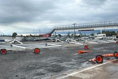 Así quedó una parte del trazado Foto: Redes Sociales