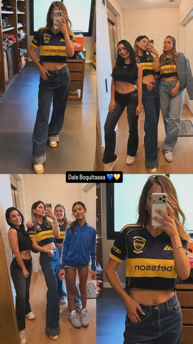 Camila Galante brilló en la Bombonera con un look que mezcló moda y fútbol. Camila Galante brilló en la Bombonera con un look que mezcló moda y fútbol.