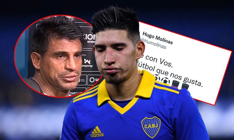 Molinas, sin lugar en el Boca de Ibarra, recibió el cálido apoyo de su padre en las redes.
