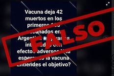 es falso que hayan muerto 42 de los primeros 100 vacunados en la argentina