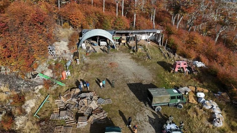 Imagen del predio tomada por la Gendarmería Nacional Foto: NA