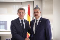Jorge Macri con Alberto Núñez Feijóo, presidente del Partido Popular de España.