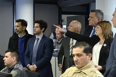 Patricia Bullrich con Bondarenko y Pareja en el Ministerio de Seguridad