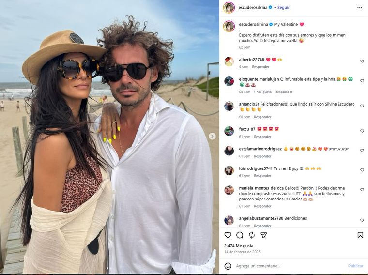 Silvina Escudero y su expareja. Silvina Escudero y su expareja.