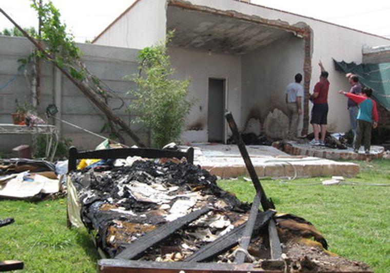 Así quedó parte de la vivienda siniestrada. Foto: Gentileza Daniel Gutiérrez