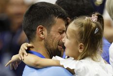 Novak Djokovic celebró con su hija la obtención del US Open. Foto: EFE