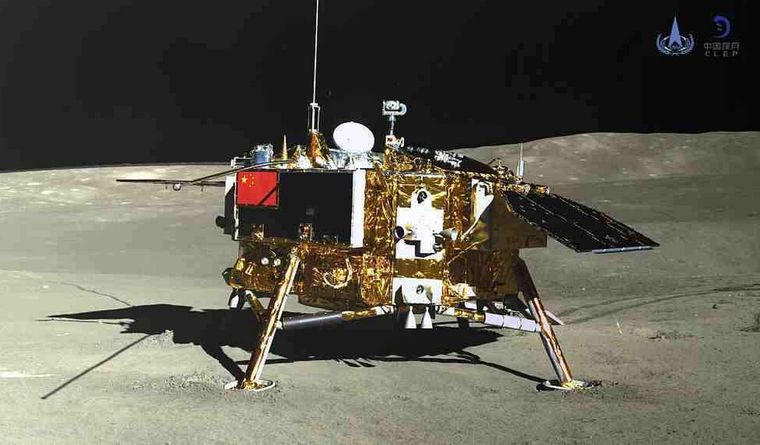 El satélite chino servirá para las misiones internacionales que quieran estudiar esta zona de la Luna. Foto: Academia China de Tecnología Espacial.