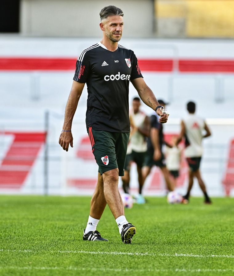Martín Demichelis River podría tener el regreso de Palavecino ante Tigre. Foto: @RiverPlate