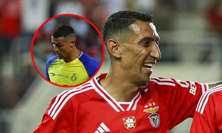 Di María Le tiró un sombrero a Ronaldo.