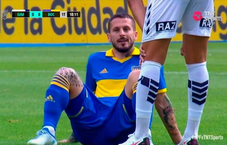 Benedetto se desgarró cuando iban 10 de la reanudación del Gimnasia-Boca.