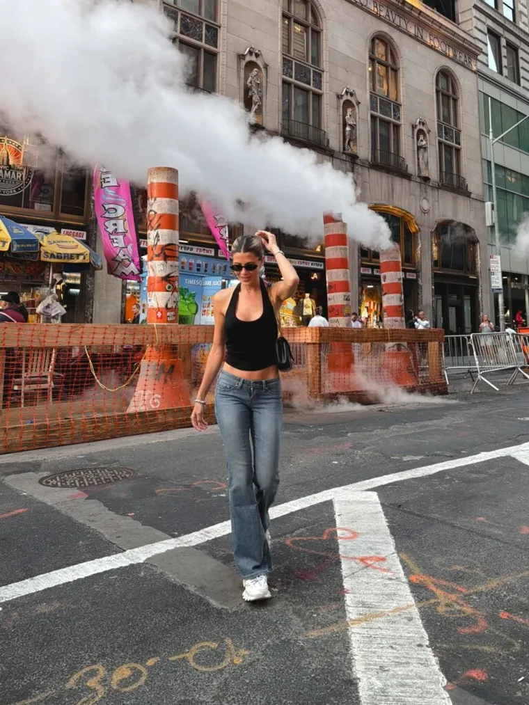El look de Cande Ruggeri en Nueva York. El look de Cande Ruggeri en Nueva York.