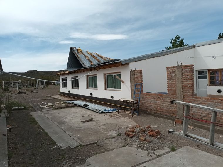 Una escuela en Malargüe sufrió graves consecuencias tras el Zonda Foto: Gobierno