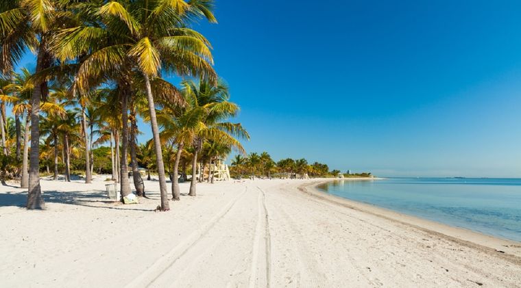 Crandon Park Beach es una de las 10 mejores playas de EEUU Foto: Shutterstock