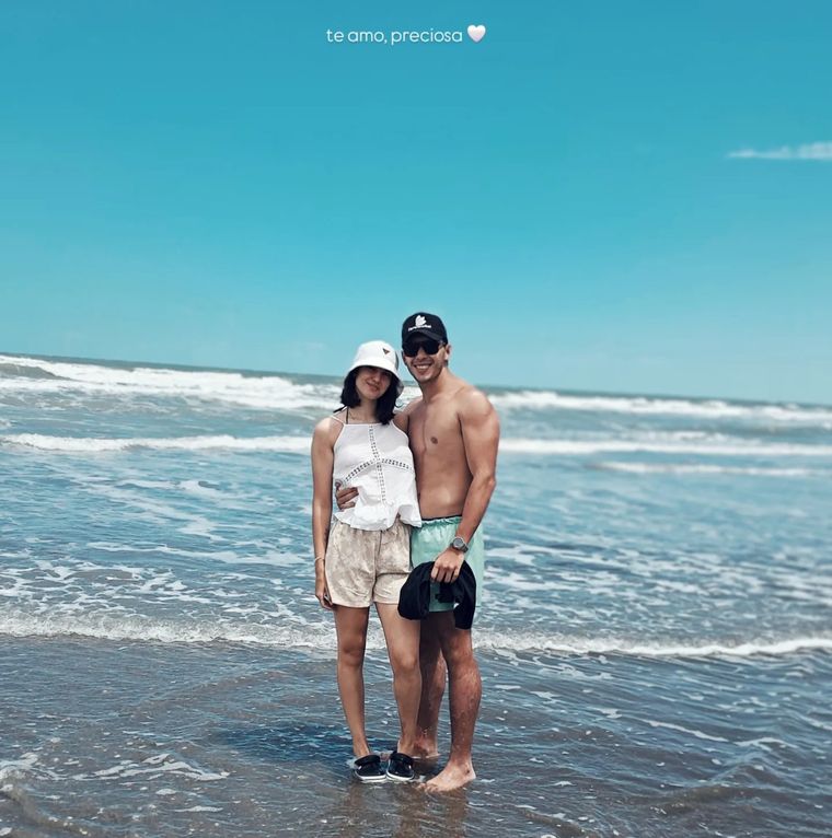 Uno de los últimos posteos en redes del joven junto a su novia.