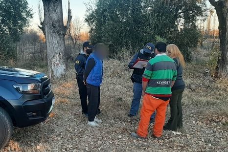 El sospechoso, atrapado por la Policía Federal. Foto: Gentileza Policía Federal