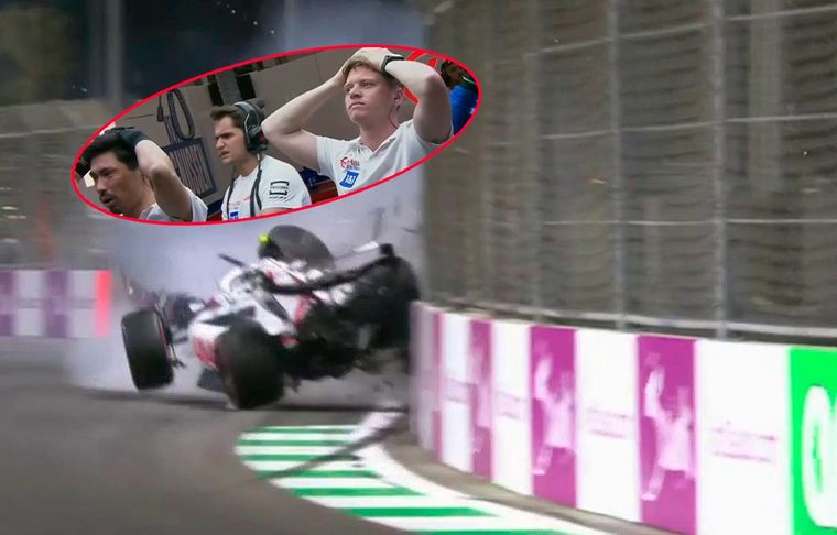 El tremendo accidente de Mick Schumacher y la reacción de su equipo de Haas.