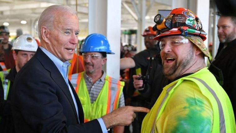 Joe Biden ganó las elecciones presidenciales en Estados Unidos y su mensaje hacia la clase trabajadora fue clave en su victoria en territorios del llamado muro azul.