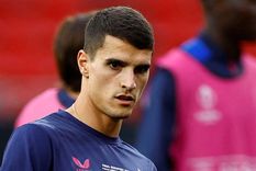 Erik Lamela y su guiño a River. Foto: NA Erik Lamela y su guiño a River. Foto: NA