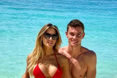 Daniele Rugani y Michela Persico.