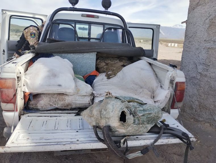 Las camiones donde llevaban las vizcachas muertas Foto: Ministerio de Seguridad
