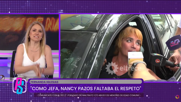 La periodista arremeti&oacute; contra Nancy Pazos.