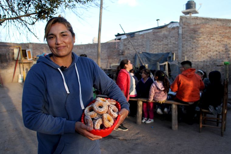 Cecilia Giménez (40) vive en el Barrio Juan Martín Giménez de Luján. Foto: Maximiliano Ríos/MDZ