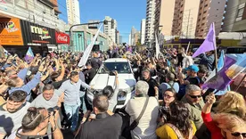 Javier Milei en la caravana