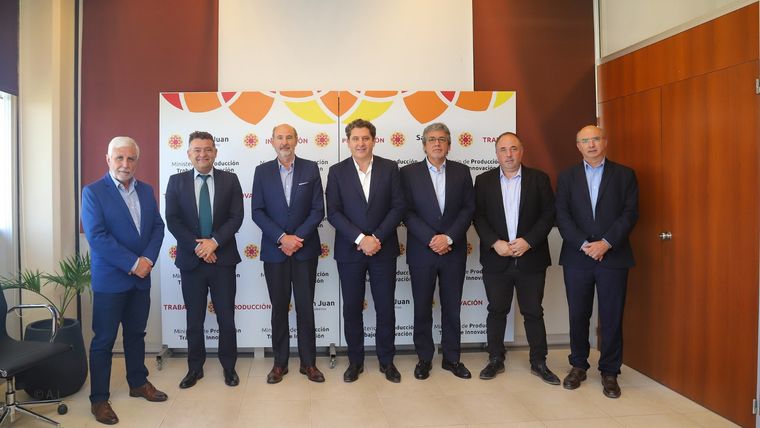 Los funcionarios de Mendoza y San Juan tuvieron un positivo encuentro para definir cómo intervendrán en esta nueva cosecha. Foto: SI San Juan