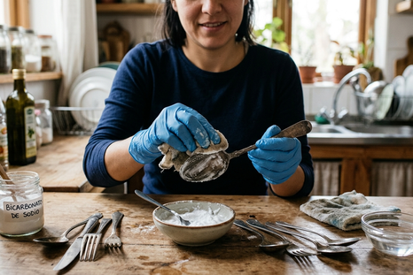 Una forma sencilla y económica de limpiar los cubiertos Una forma sencilla y económica de limpiar los cubiertos