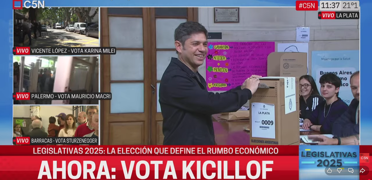 Votó Axel Kicillof en La Plata. Votó Axel Kicillof en La Plata.