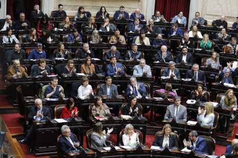 La oposición en Diputados, en la sesión de este miércoles.