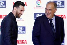 Javier Tebas lamentó la marcha de Leo Messi Foto: publicada en Marca