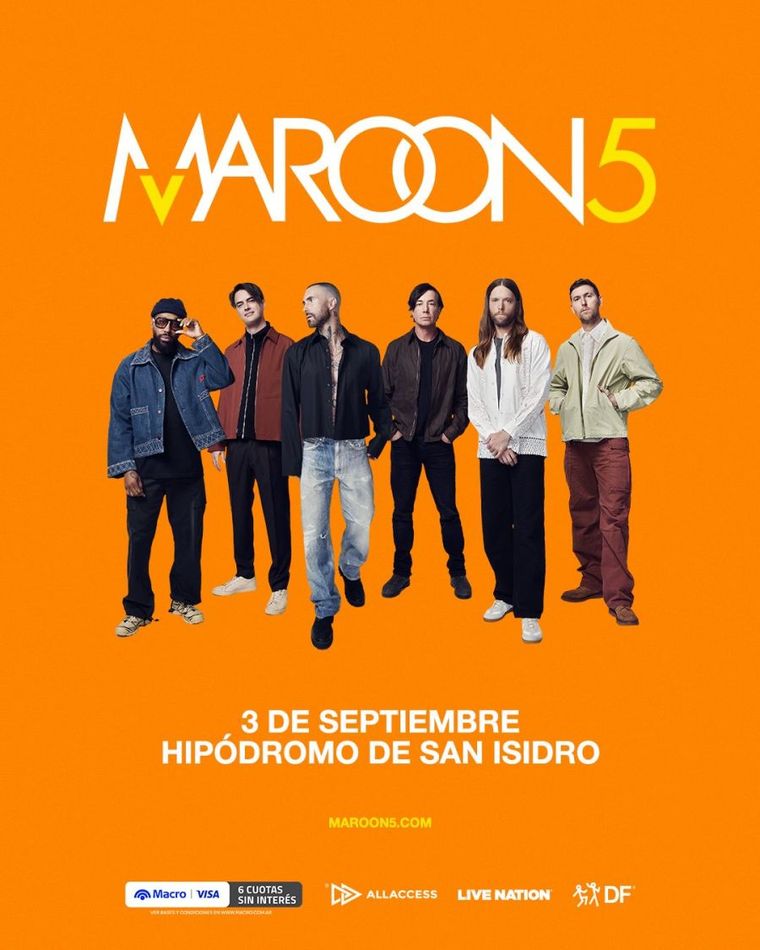 Maroon 5 regresa al país tras 4 años, marcando uno de los hitos más esperados de la cartelera de espectáculos nacional. Maroon 5 regresa al país tras 4 años, marcando uno de los hitos más esperados de la cartelera de espectáculos nacional.